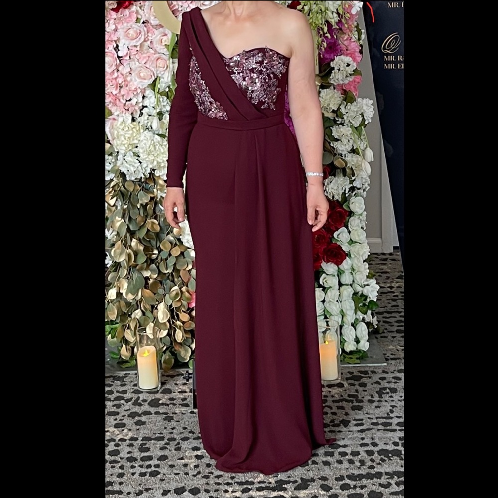 Burgundy Evening Prom Dress